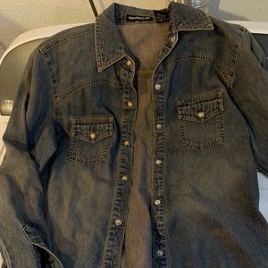 Express amber chambray shirt